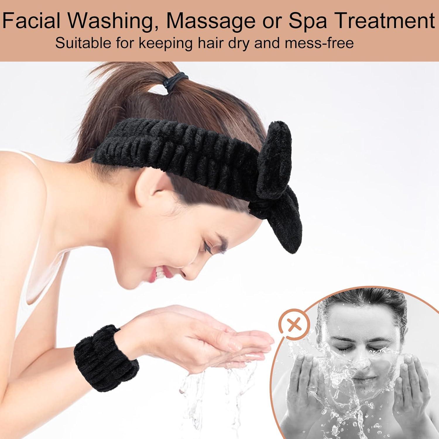 Cepillo Facial de Limpieza 2 en 1 Beomeen con Diadema y Muñequera