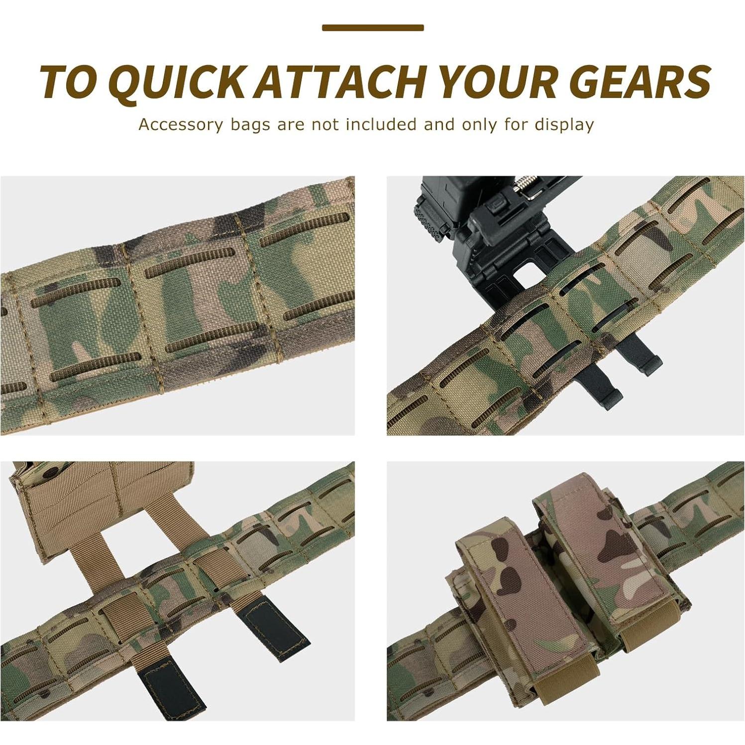 Cinturón Táctico YAKEDA - Nylon Acolchado Ajustable 73-114 cm