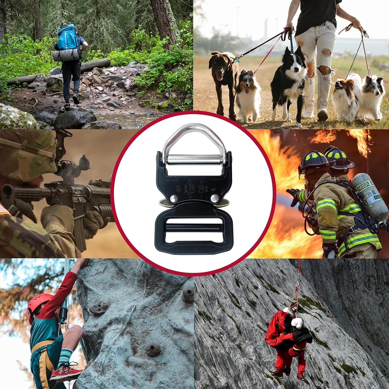 Hebilla D-Ring Táctica Metal 7.9cm 1.25" Ancho