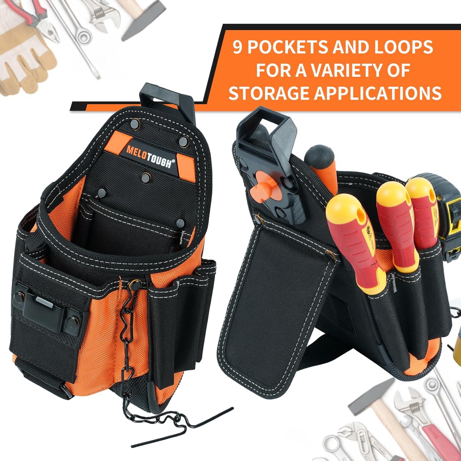 Estuche para Herramientas MELOTOUGH 9 Bolsillos Naranja