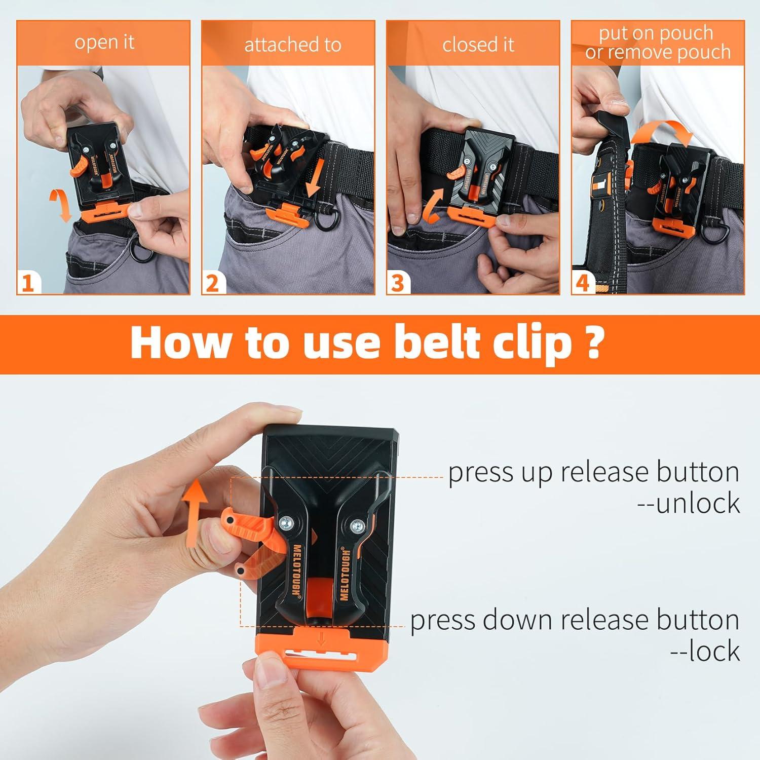 Estuche para Herramientas MELOTOUGH 9 Bolsillos Naranja