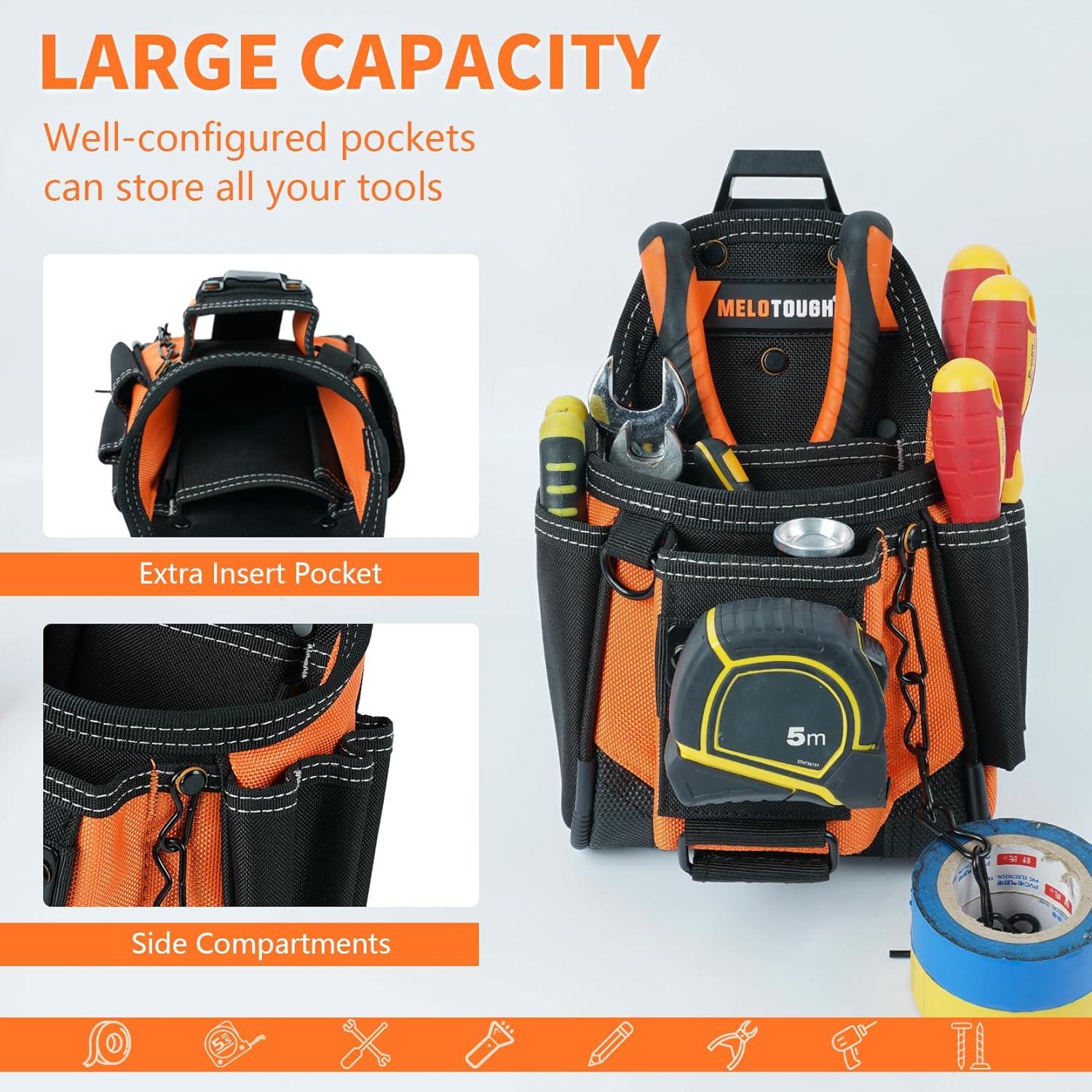 Estuche para Herramientas MELOTOUGH 9 Bolsillos Naranja