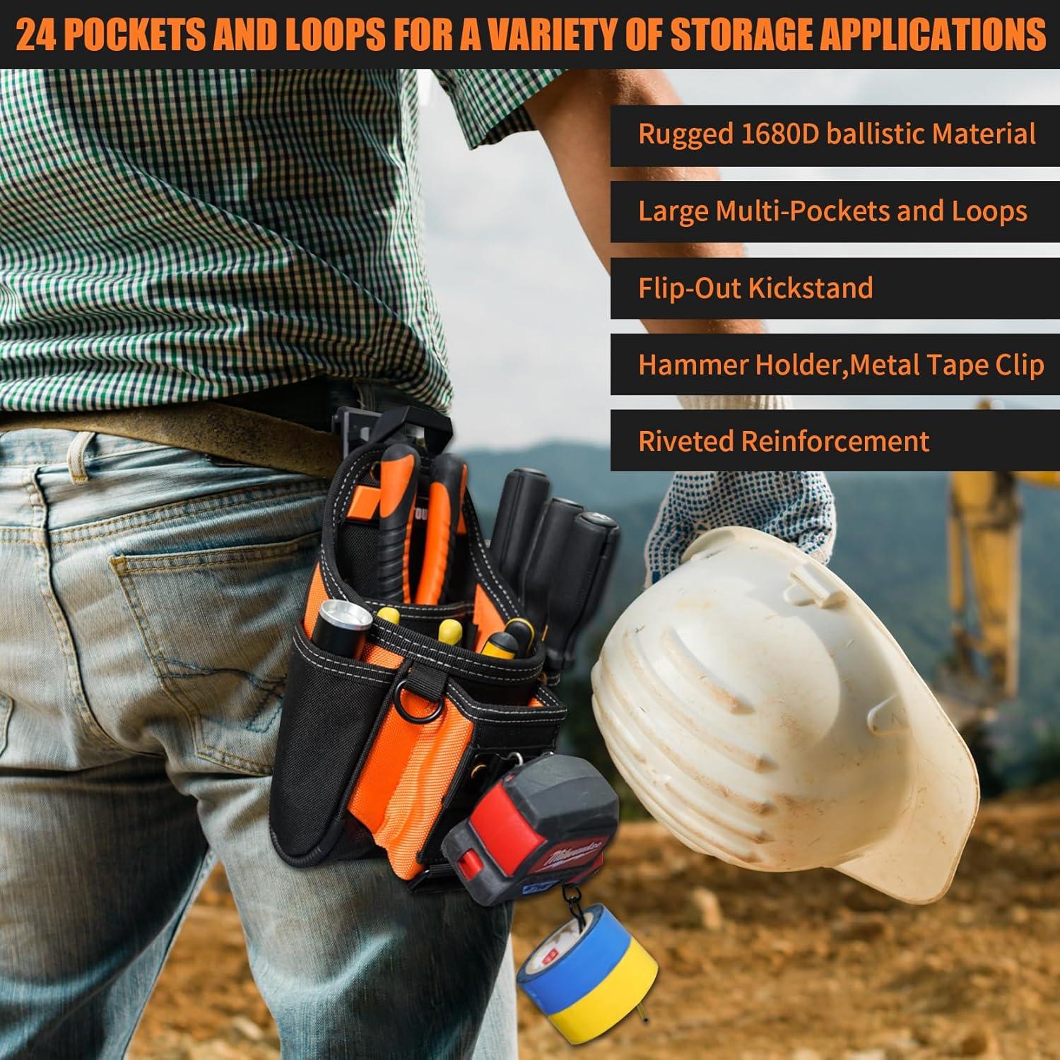 Estuche para Herramientas MELOTOUGH 9 Bolsillos Naranja