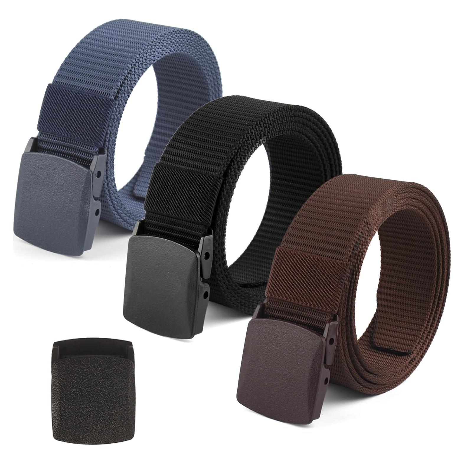 Cinturón Táctico Militar Coobbar Ajustable Nylon 3 Paquetes