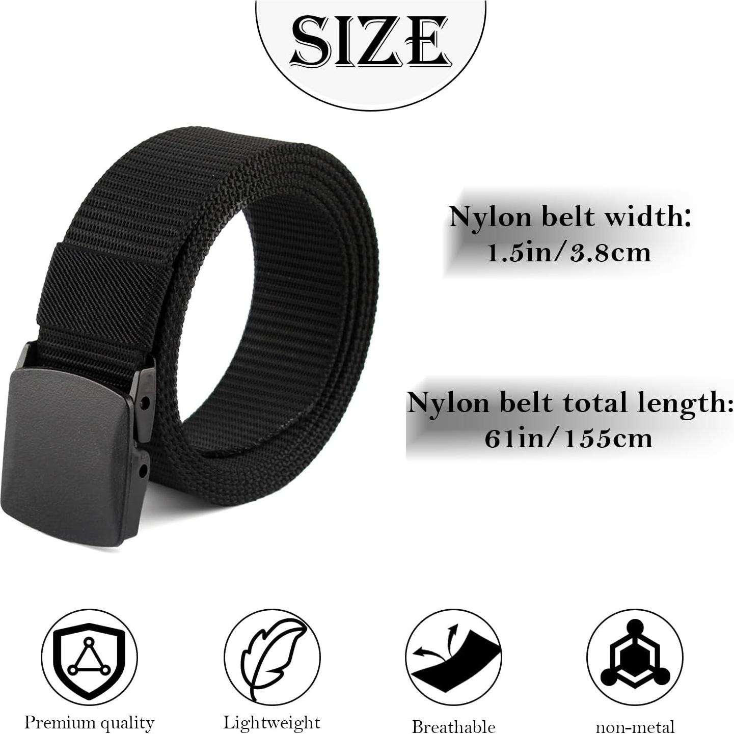 Cinturón Táctico Militar Coobbar Ajustable Nylon 3 Paquetes