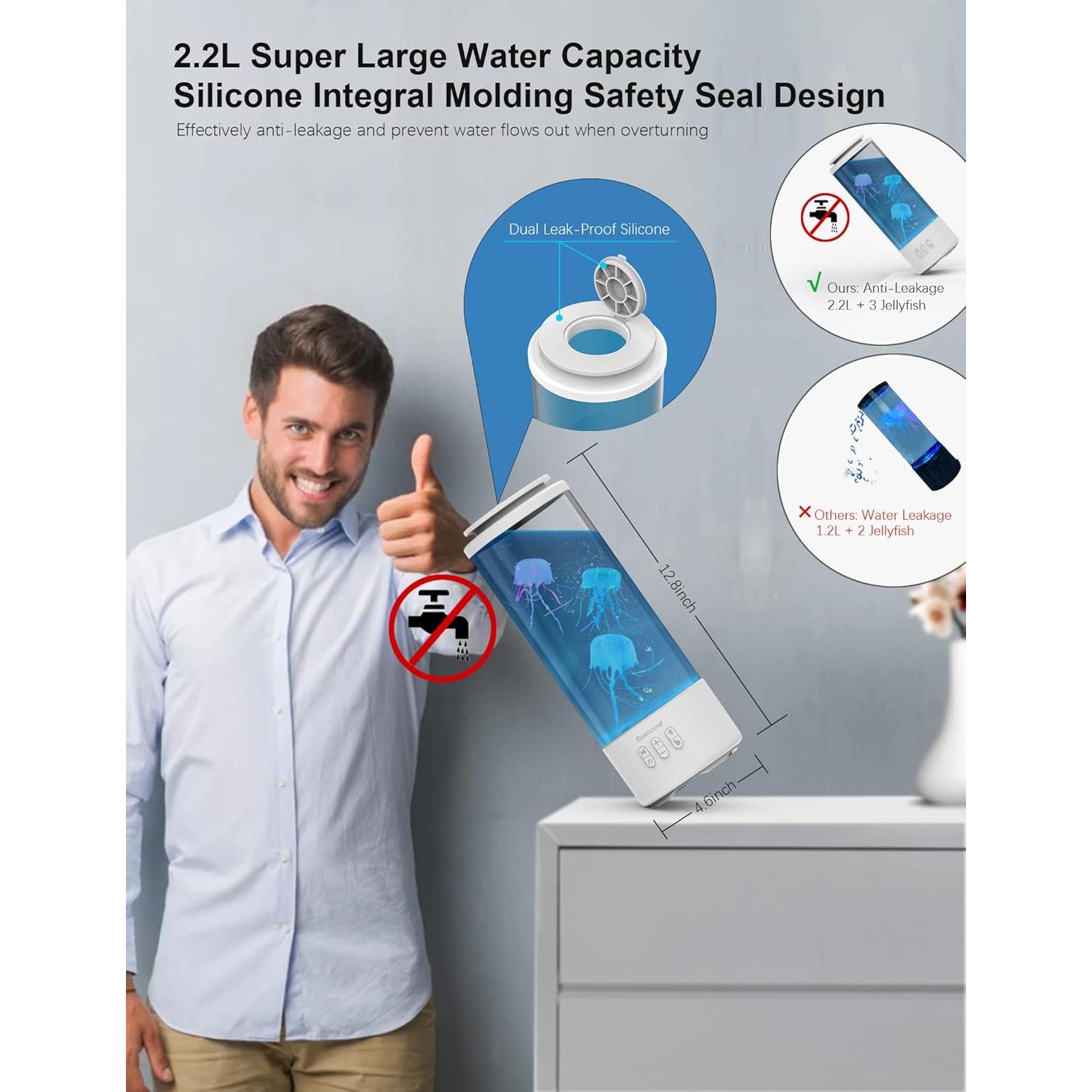 Lámpara de Medusa Bluetooth Eyesound 30 cm LED 7 Colores