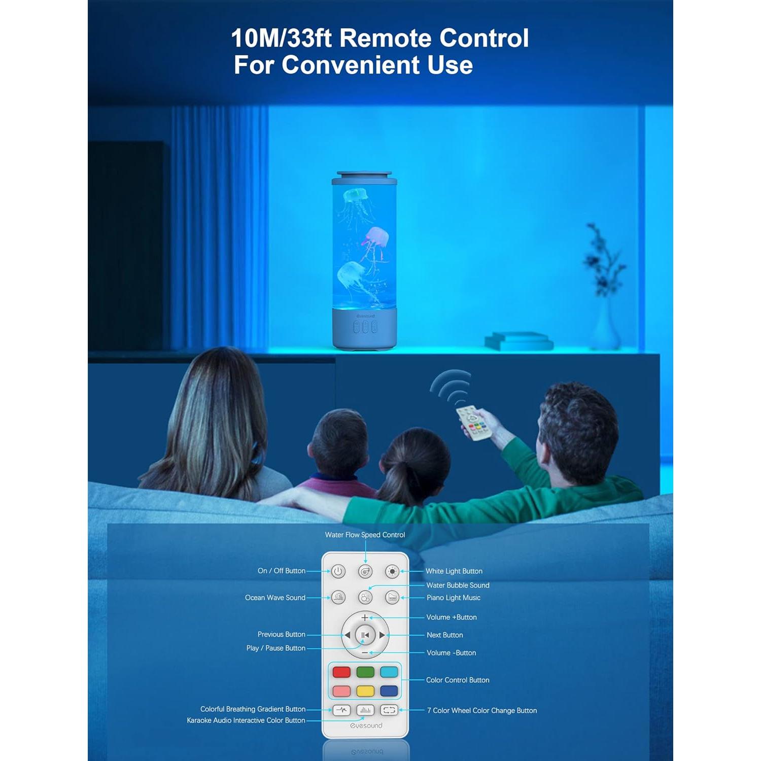 Lámpara de Medusa Bluetooth Eyesound 30 cm LED 7 Colores