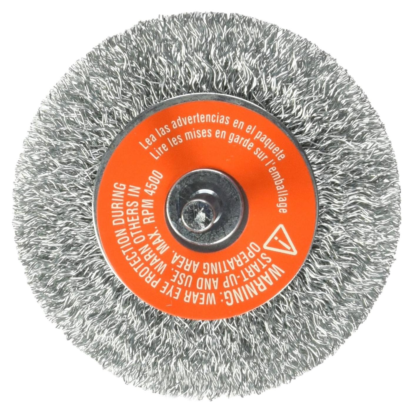 BLACK+DECKER Wire Wheel, 1/4-Inch Crimped, Coarse Shank, 3-Inch (70-603)