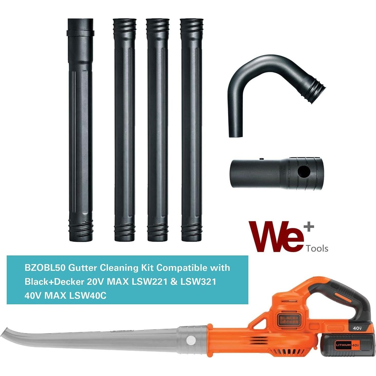 Accesorio de Limpieza de Canalones WETOOLPLUS para Black+Decker