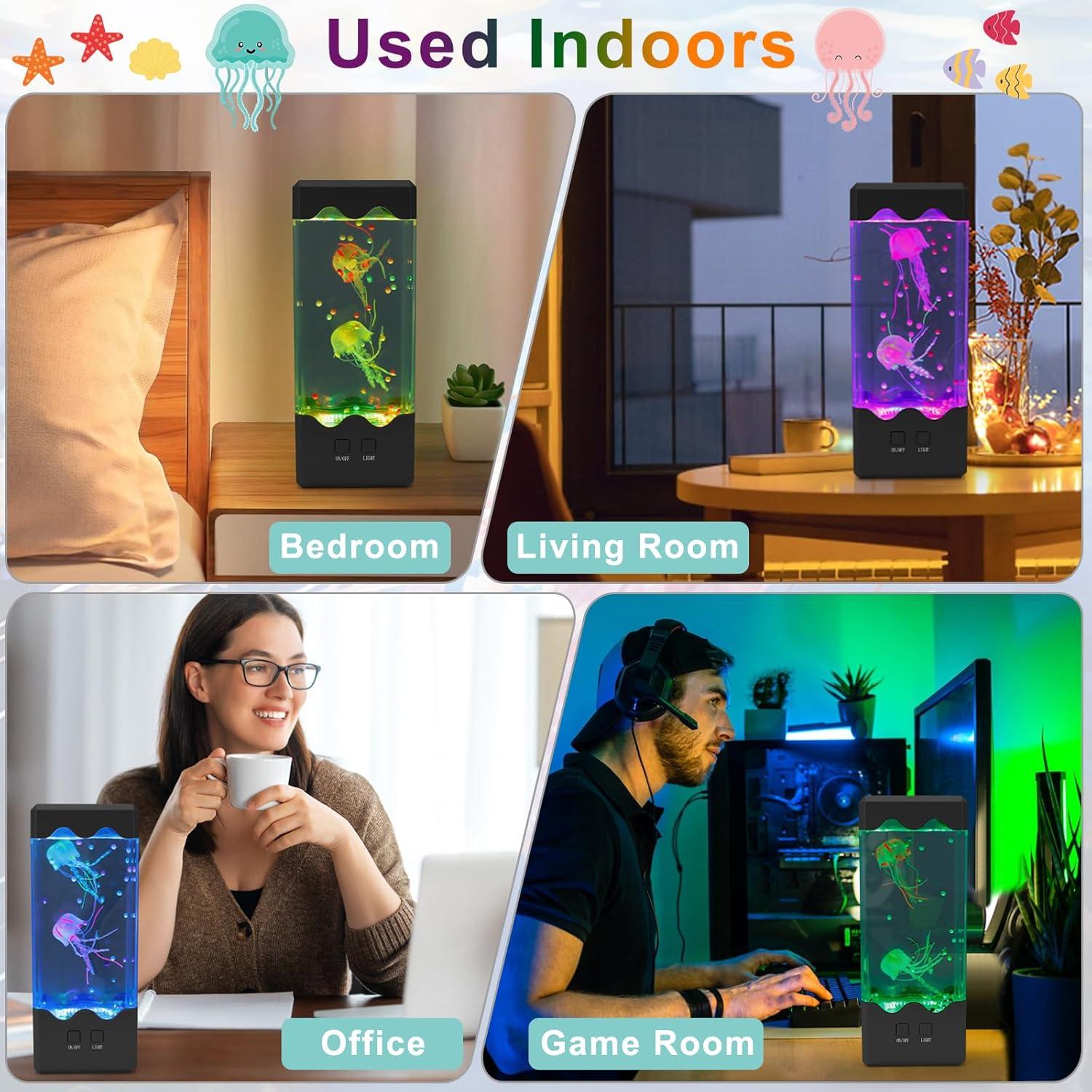 Lámpara de Medusa NIUFAN LED 7 Colores Decorativa