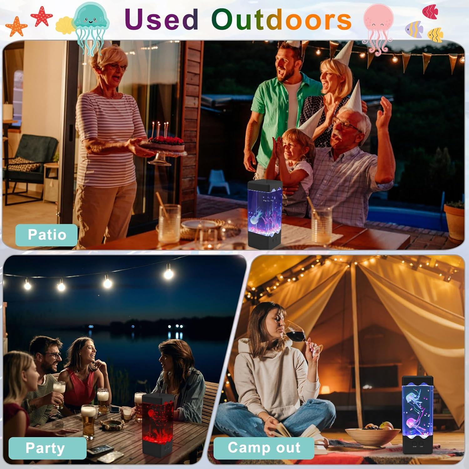 Lámpara de Medusa NIUFAN LED 7 Colores Decorativa