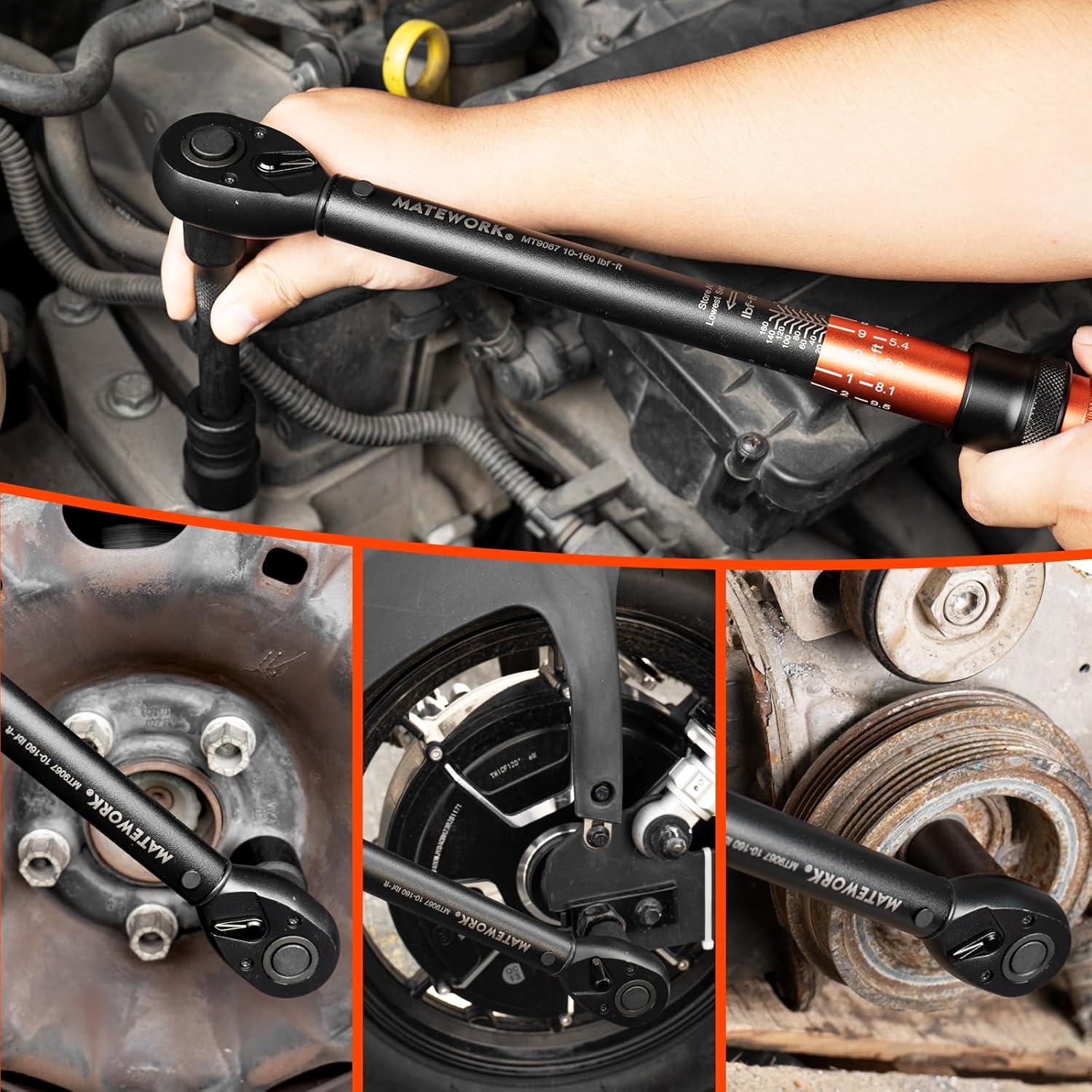 Llave de Torque de Click 1/2" Matework 10-160 ft.lb (13.56-217.73 Nm)