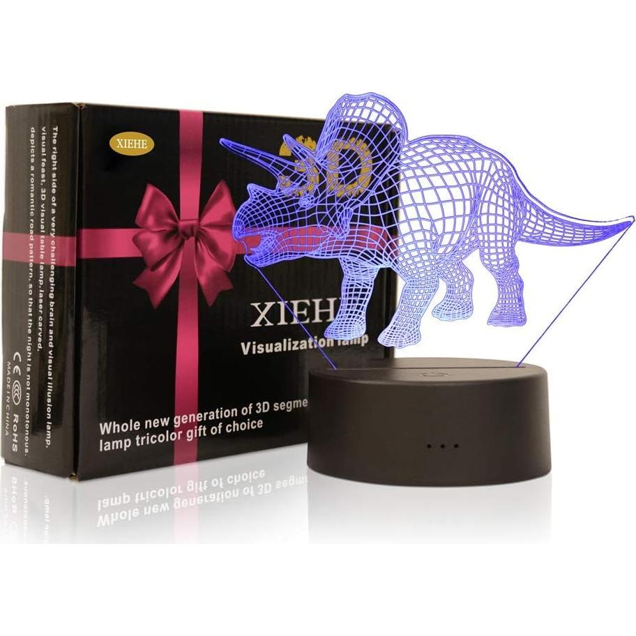 Lámpara de Noche LED 3D TITISKIN con 7 Colores y USB