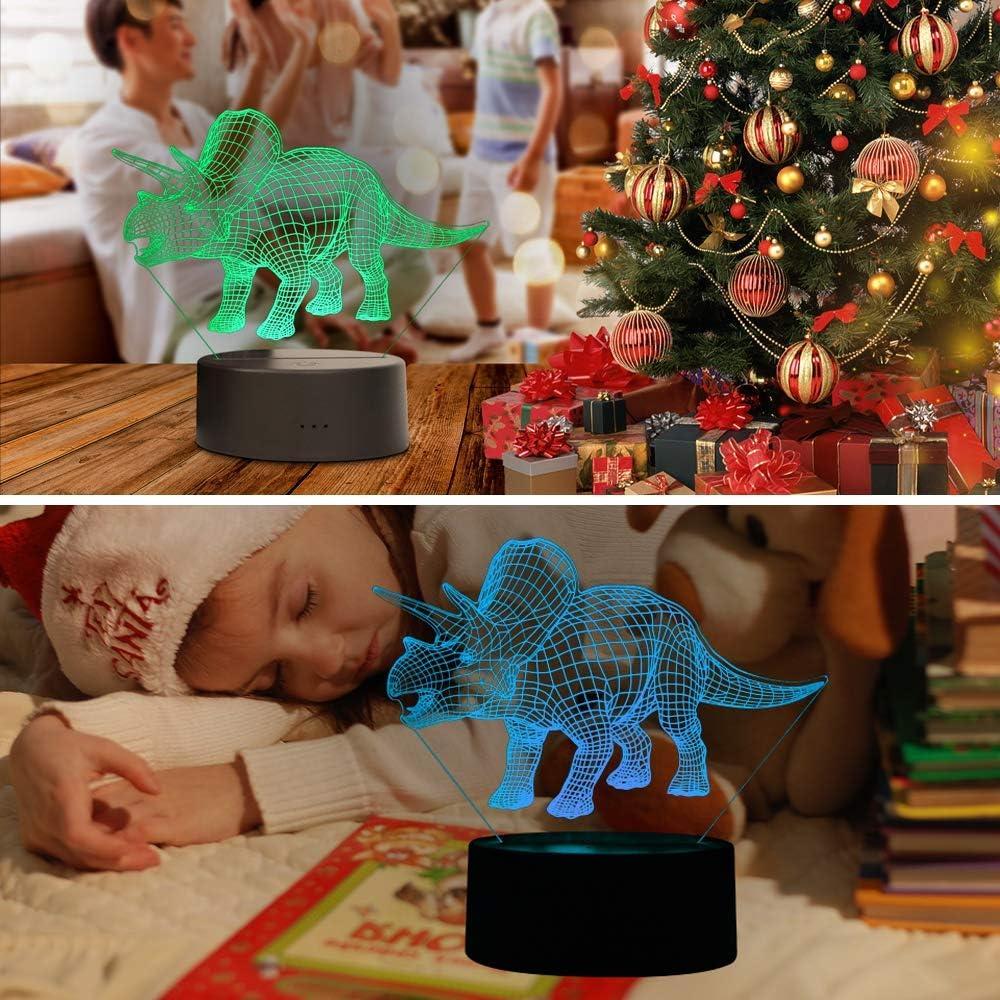 Lámpara de Noche LED 3D TITISKIN con 7 Colores y USB