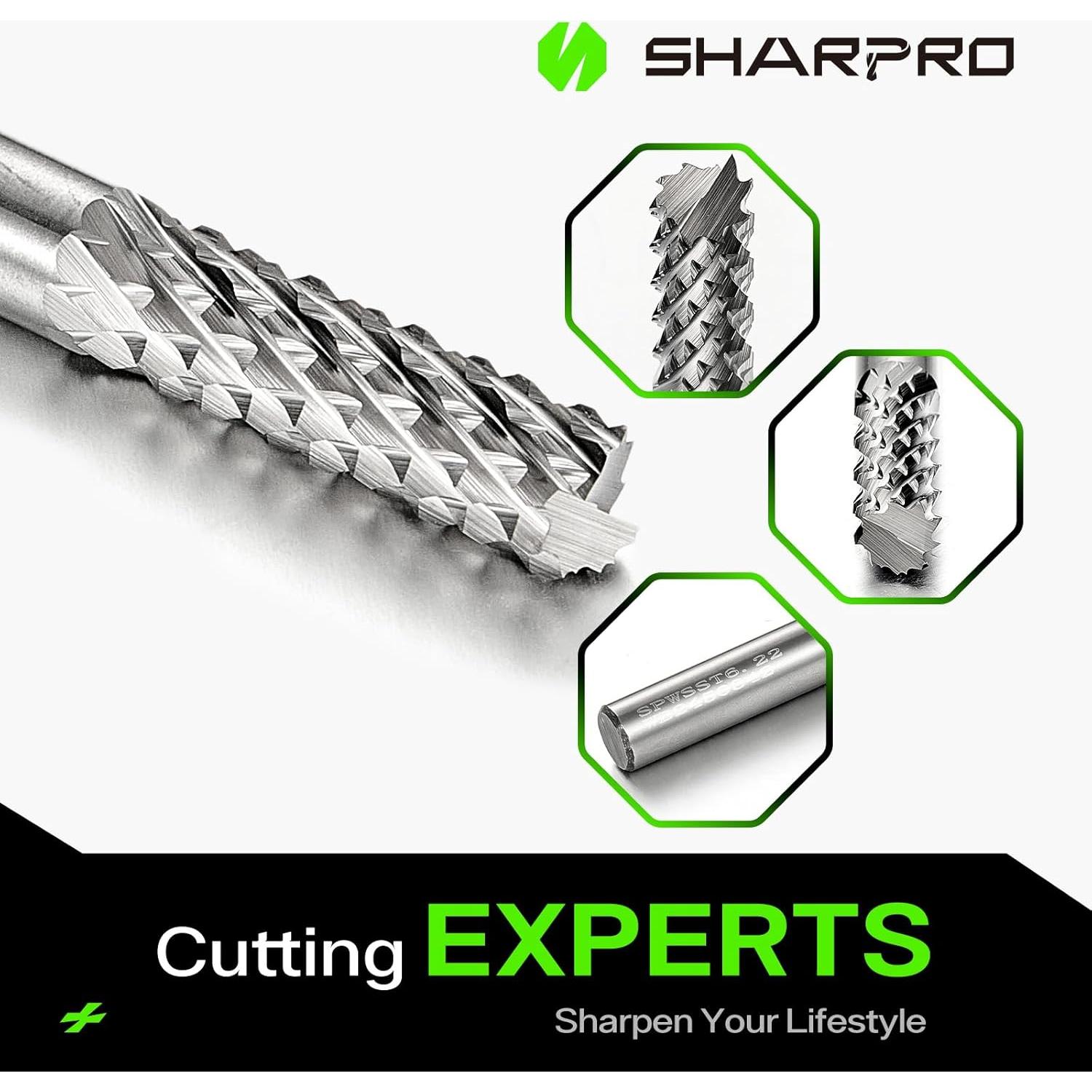 Fresa de Carburo de Tungsteno 6 mm SHARPRO para Taladro