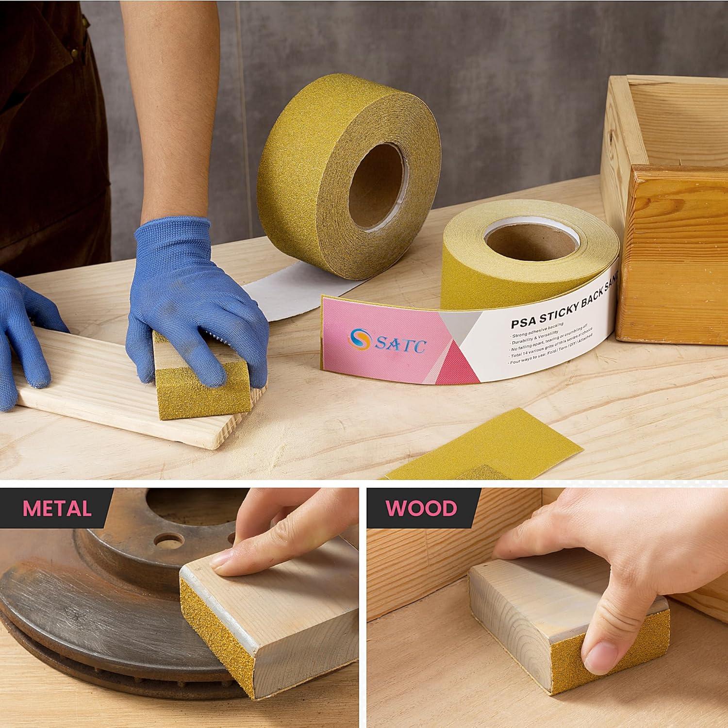 Papel de Lija PSA S SATC 40 Granos 6.99 cm x 18.29 m