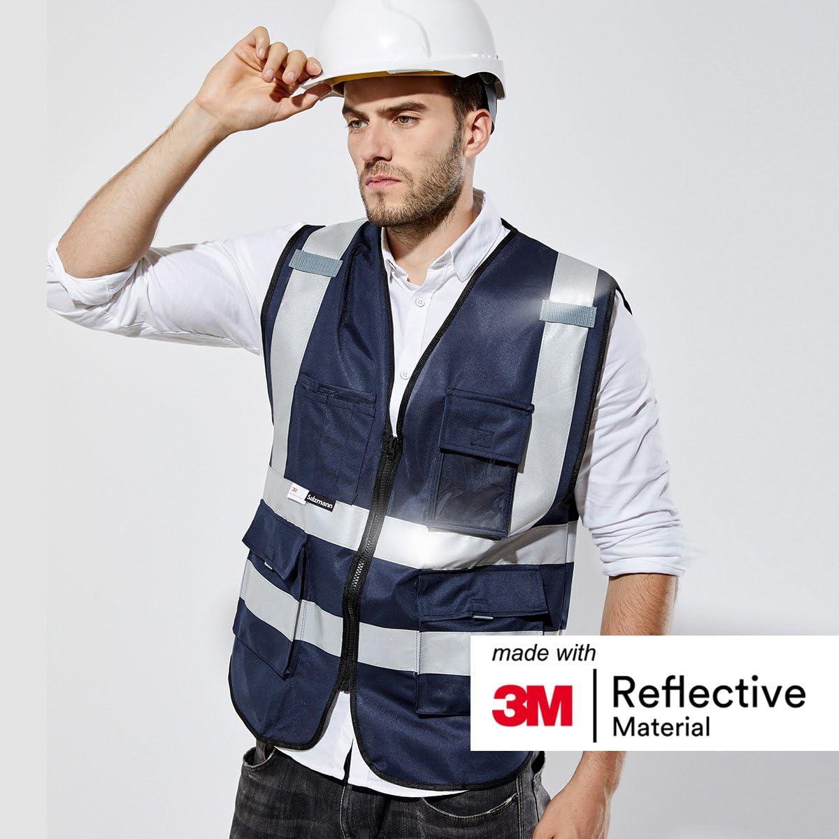 Chaleco Reflectante Salzmann Multi-Bolsillo Azul Marino