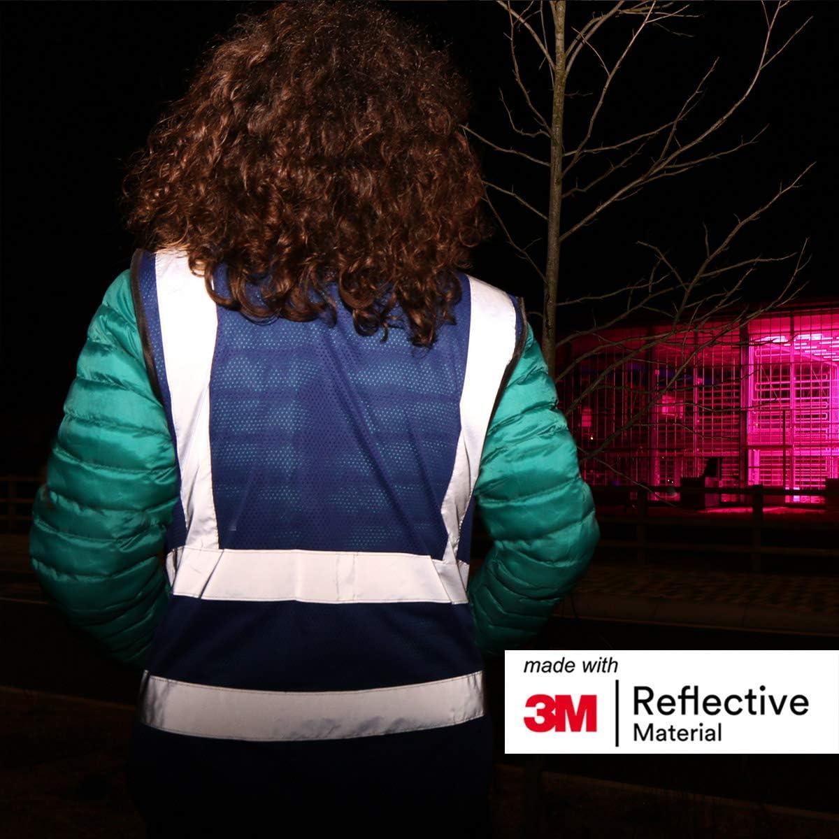 Chaleco Reflectante Salzmann Multi-Bolsillo Malla Azul XL