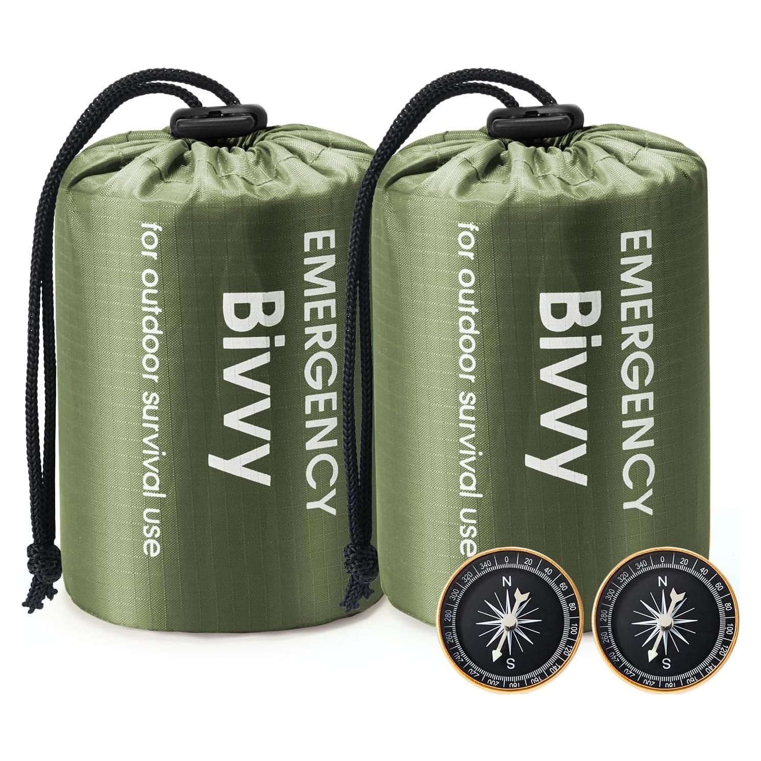 Saco de dormir de emergencia Esky Bivy 2Pack Mylar Verde