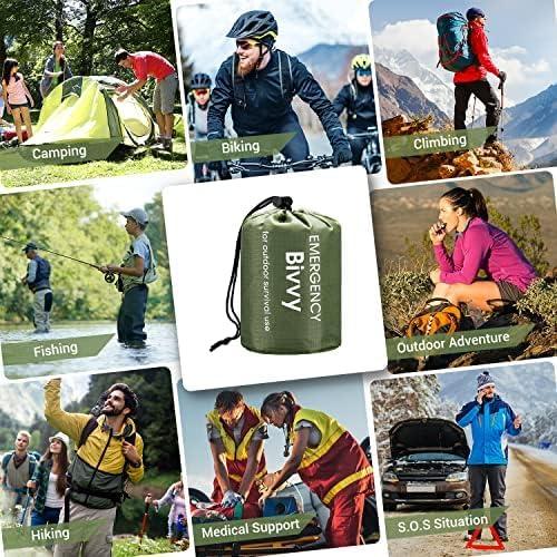 Saco de dormir de emergencia Esky Bivy 2Pack Mylar Verde