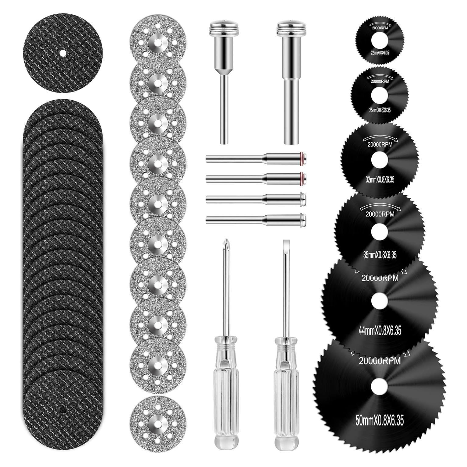 Juego de 44 Piezas Discos de Corte Kuenuilr para Herramienta Rotativa