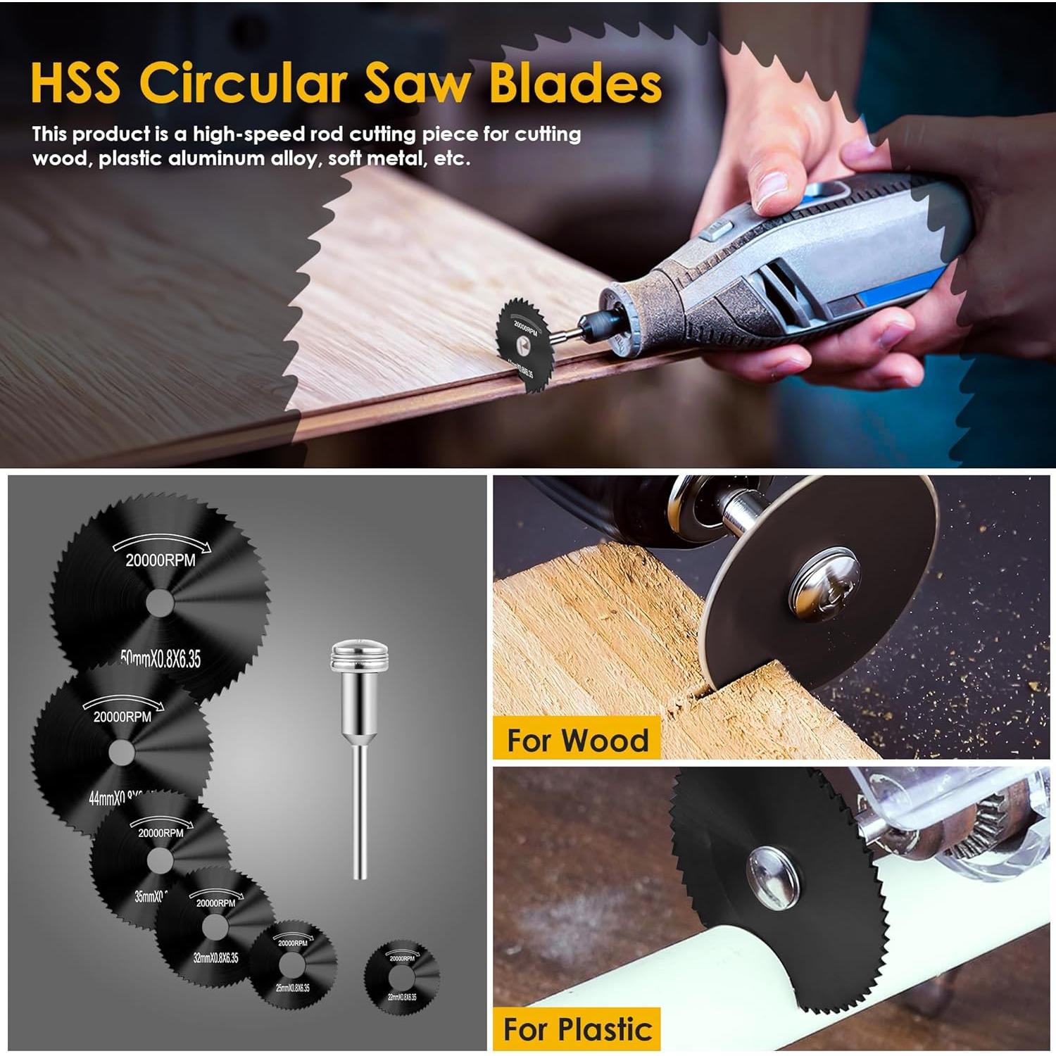 Juego de 44 Piezas Discos de Corte Kuenuilr para Herramienta Rotativa