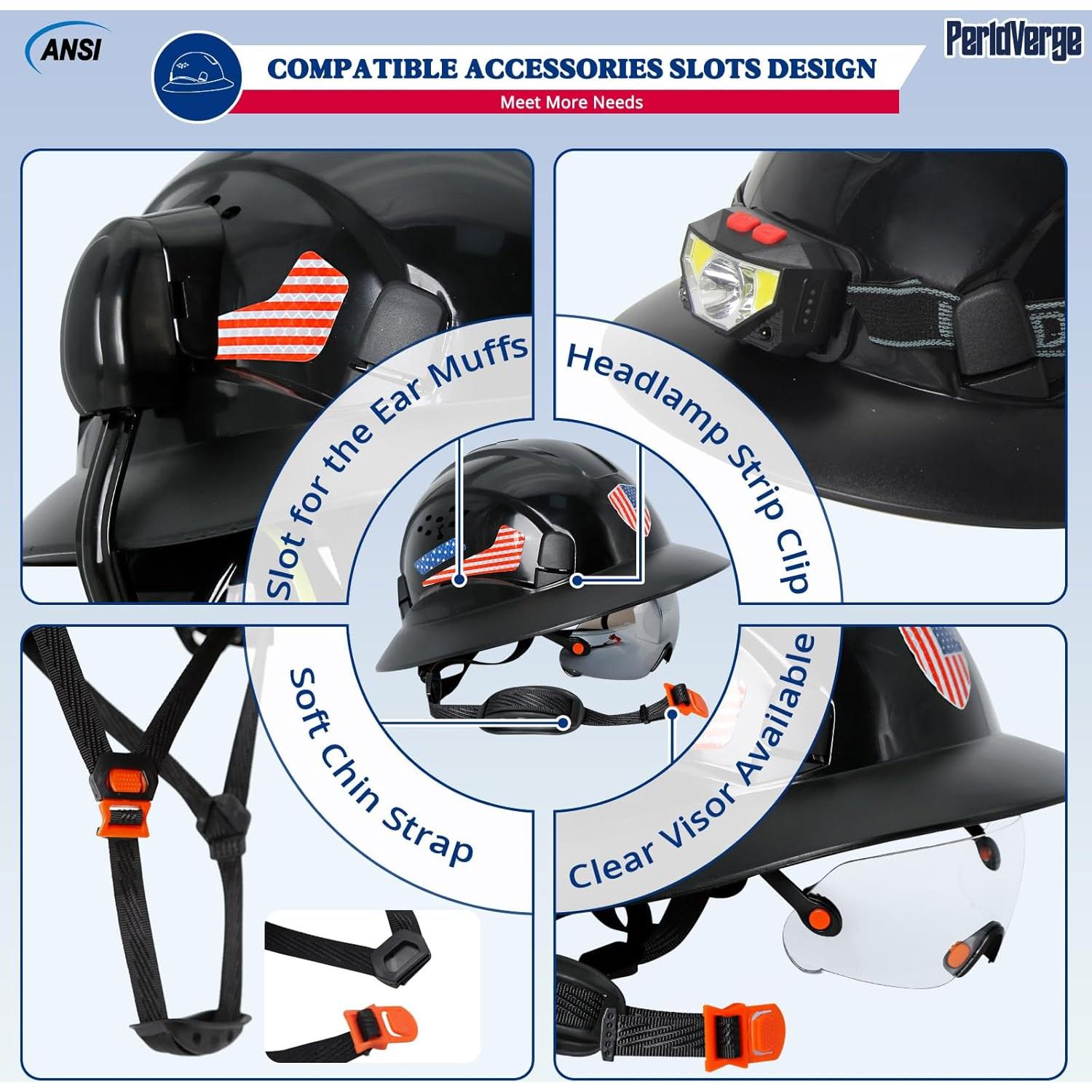 Casco de ala completa PerldVerge SF14 negro con visor