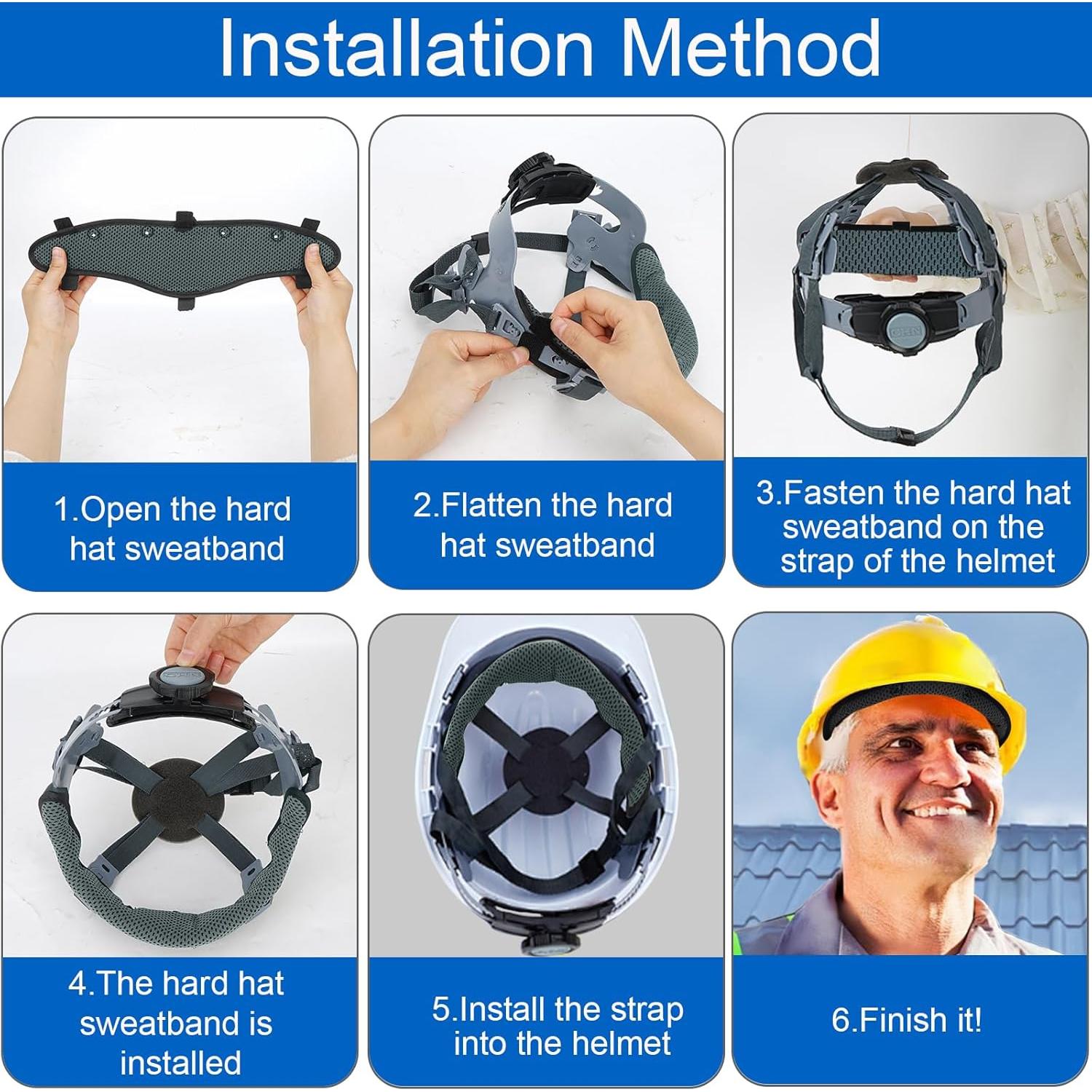 Banda para el sudor de casco Lenporl 10 piezas absorbente