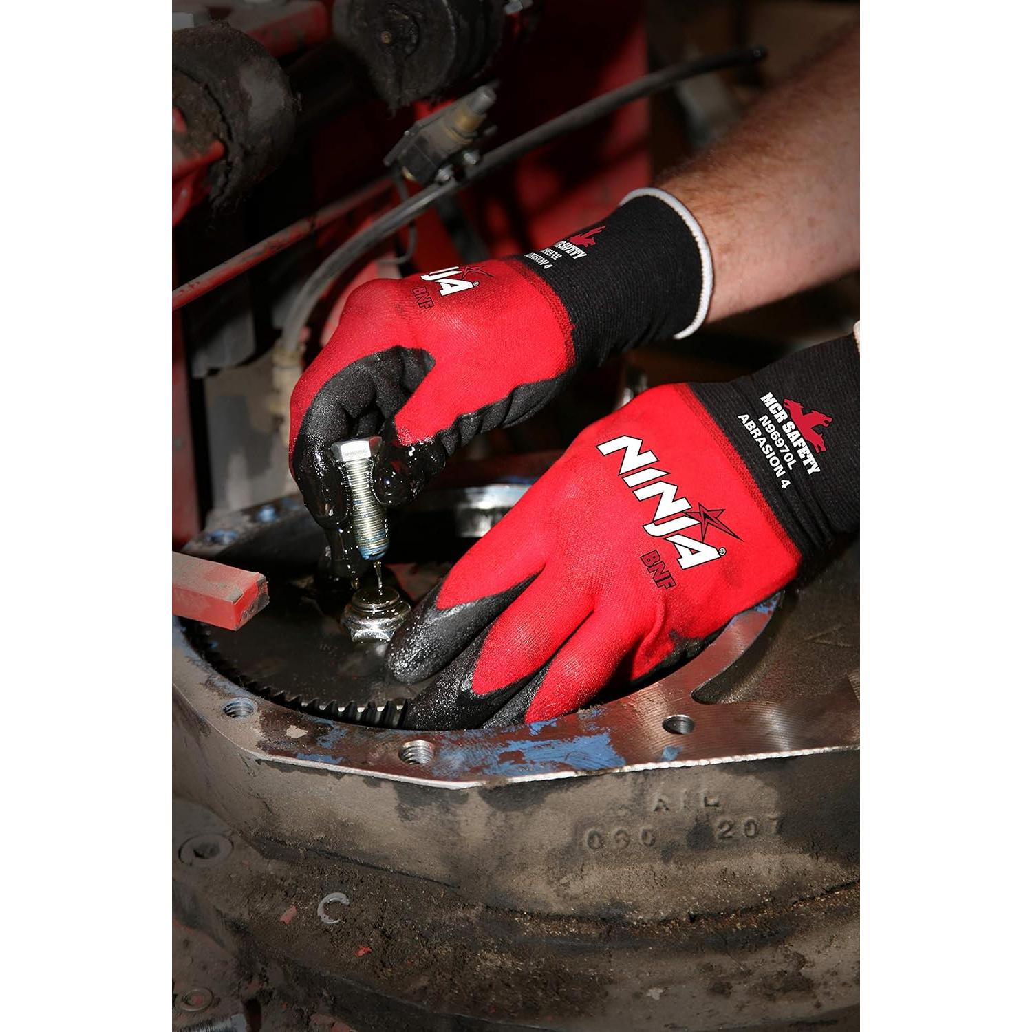 Guantes MCR Safety Ninja BNF N96970L de Nitrilo, Grande