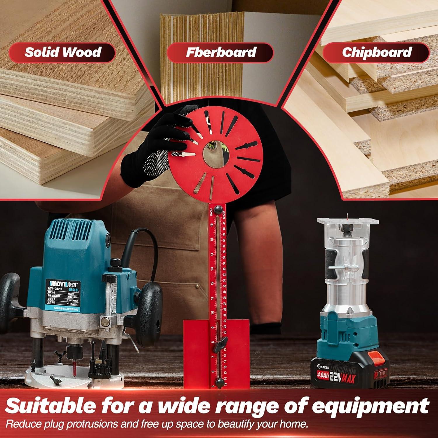 Soporte de Fresado de Router Saker Universal 38x18cm Aluminio