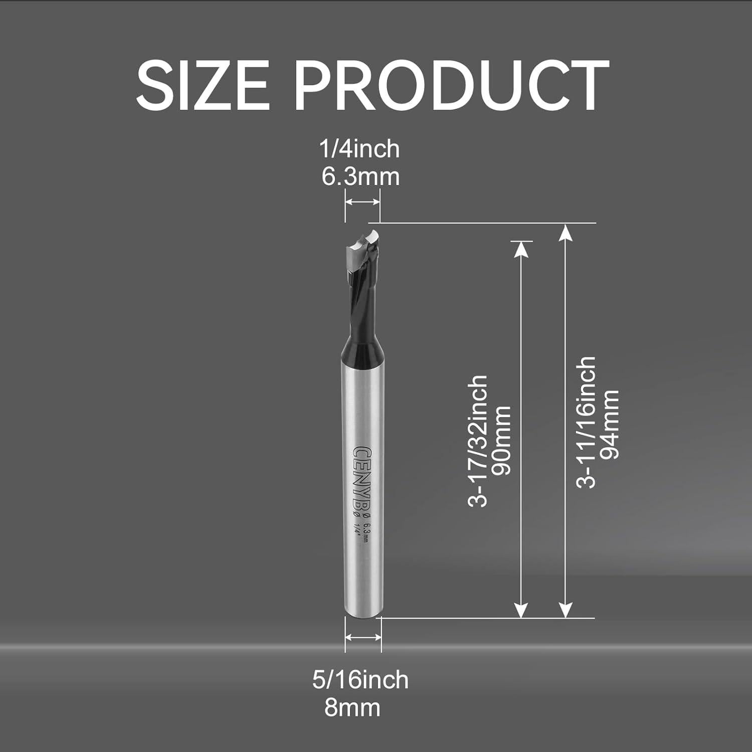 Broca Forstner 6.3mm CENYB Carburo YG8 para Madera y Plástico