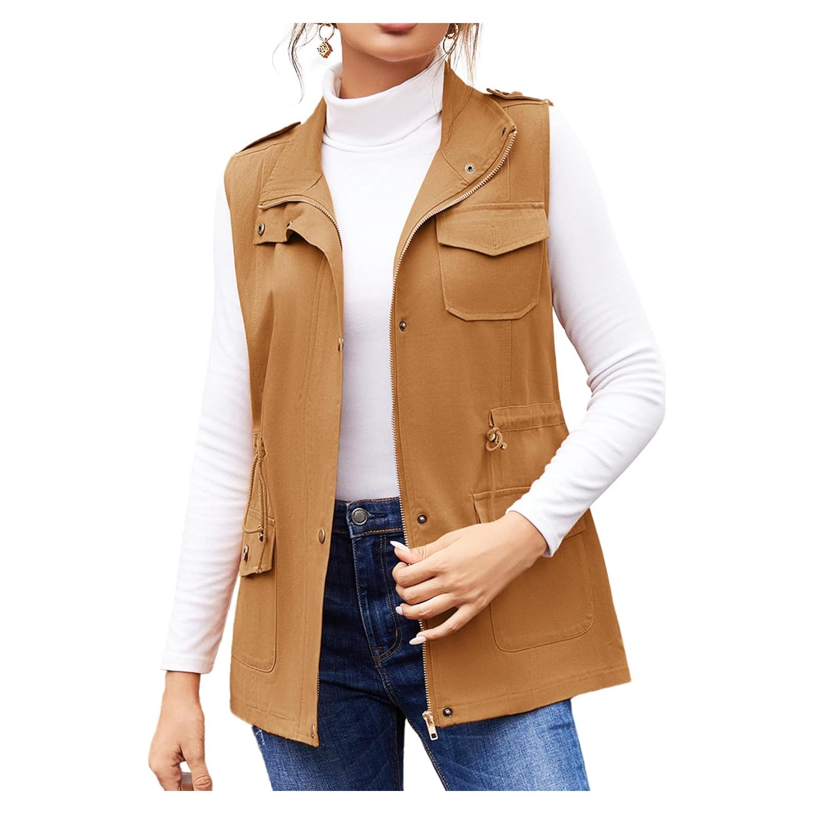 Chaleco Militar Sin Mangas Beyove para Mujeres - Ligero y Utilitario