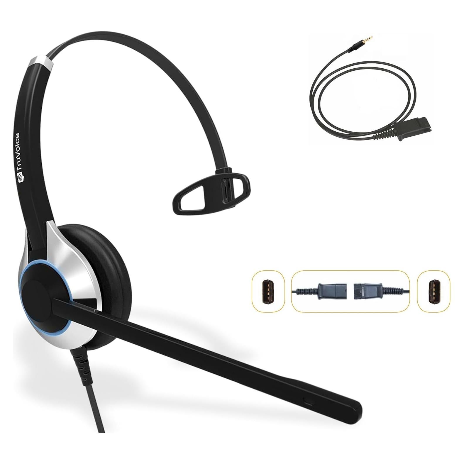 Auricular TruVoice HD-500 con Micrófono y Cancelación de Ruido