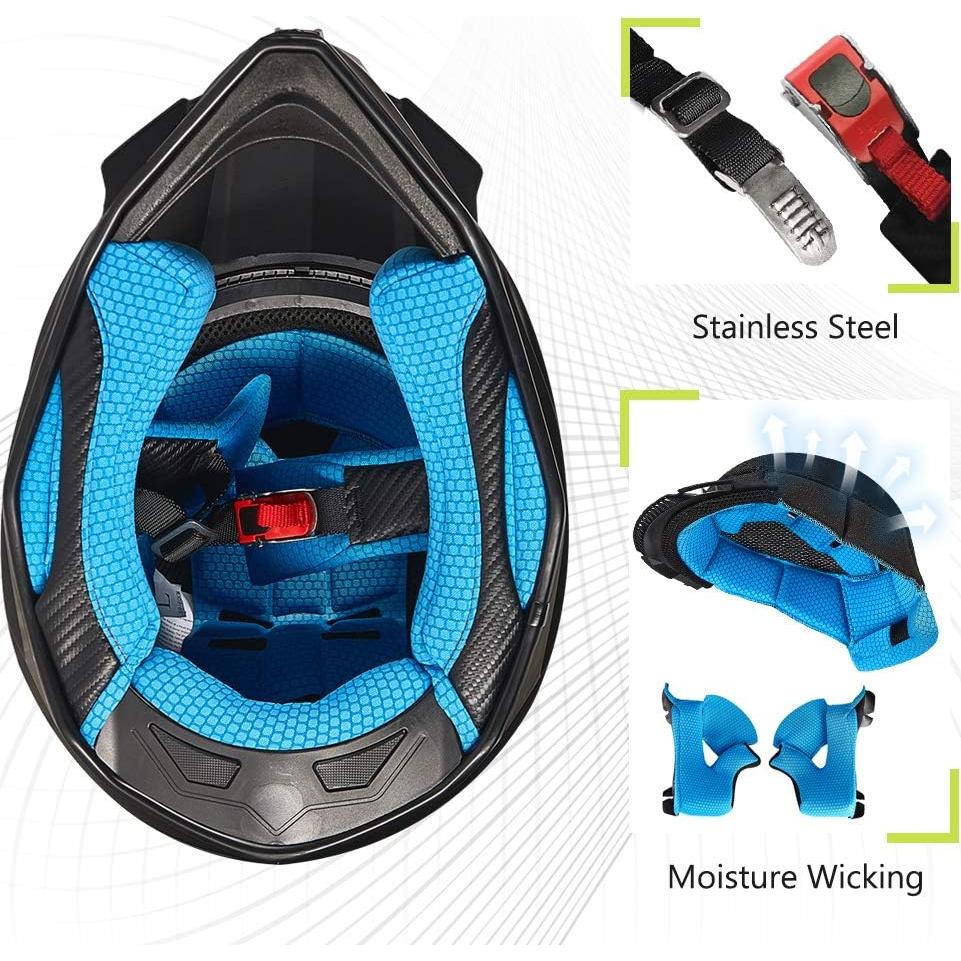 Casco Infantil Motocross ILM Modelo-216 Negro Mate S