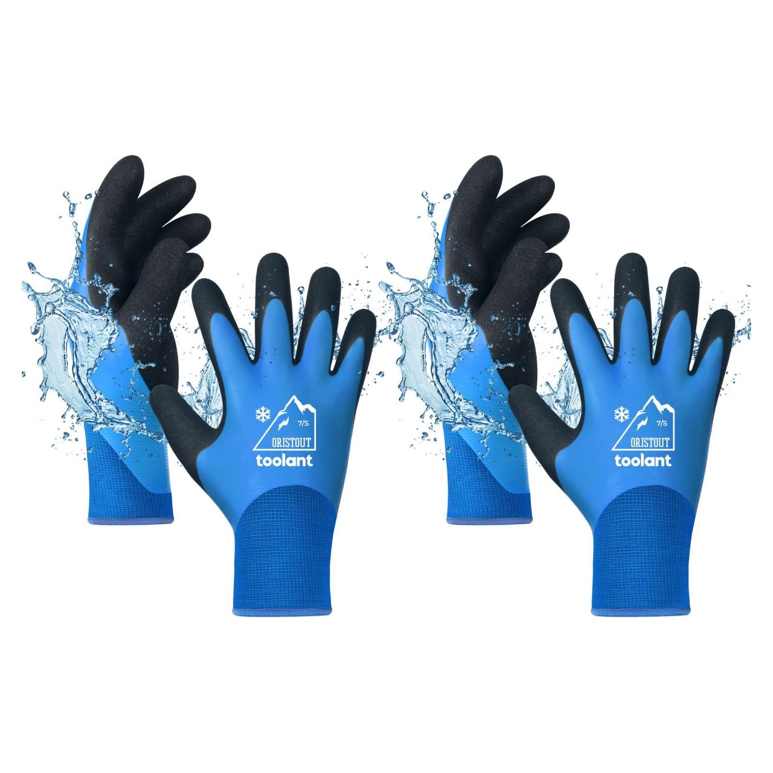 Guantes de Trabajo Impermeables OriStout Talla Grande Azul