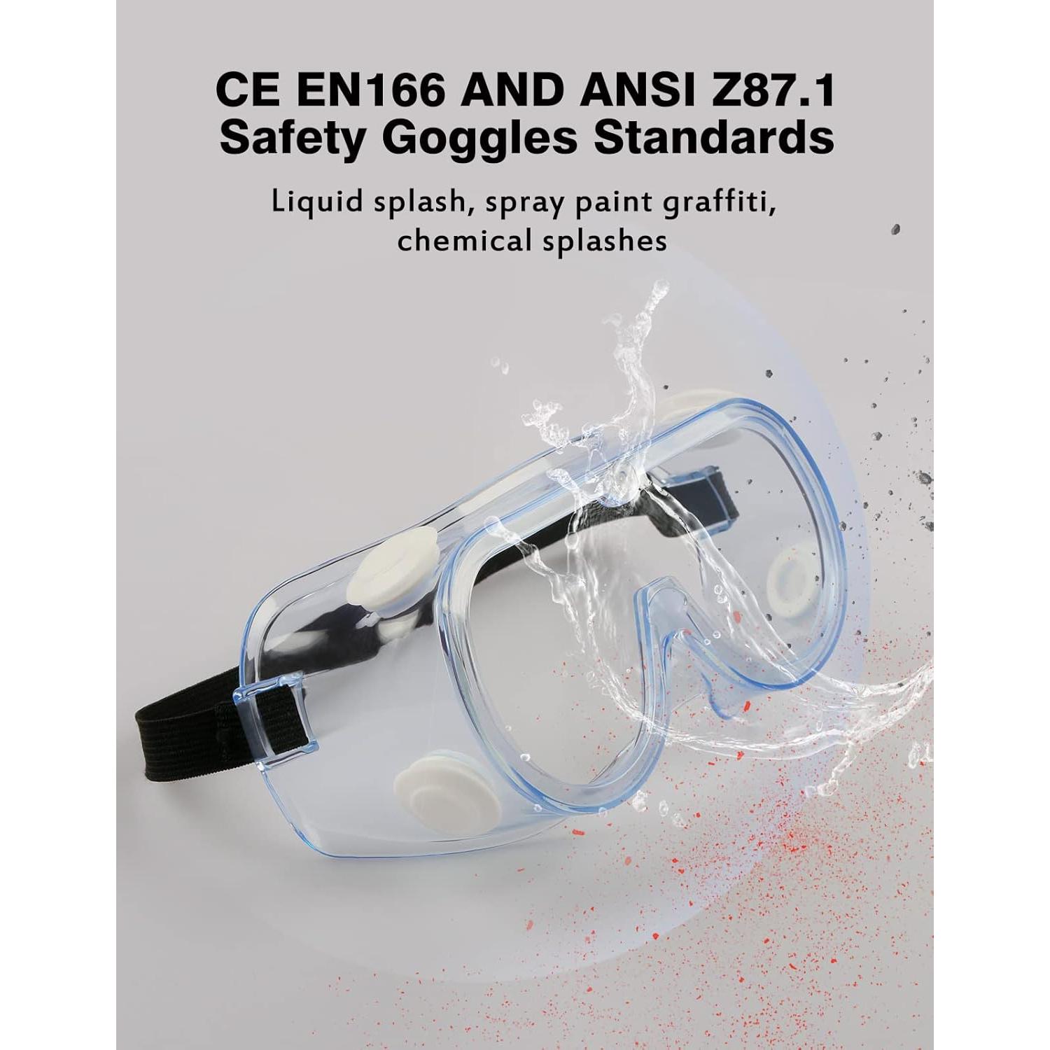 Gafas de Seguridad MELASA ANSI Z87.1 Anti-empañamiento