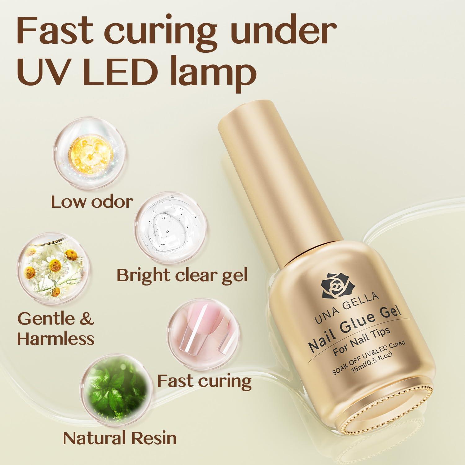 Pegamento para Uñas de Gel UNA GELLA 15ml Ultra Fuerte