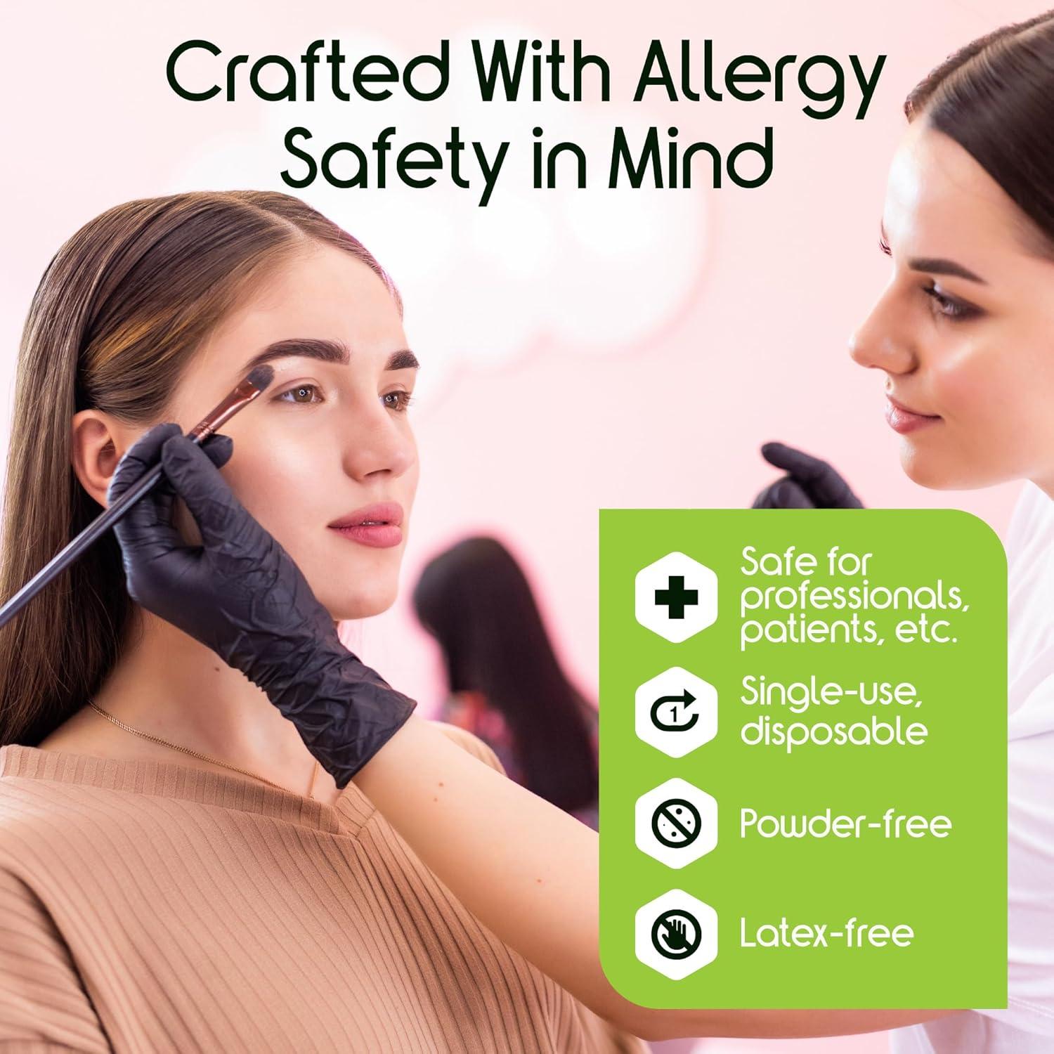 Guantes de Nitrilo Inspire Caja 1000 Mediana Negro