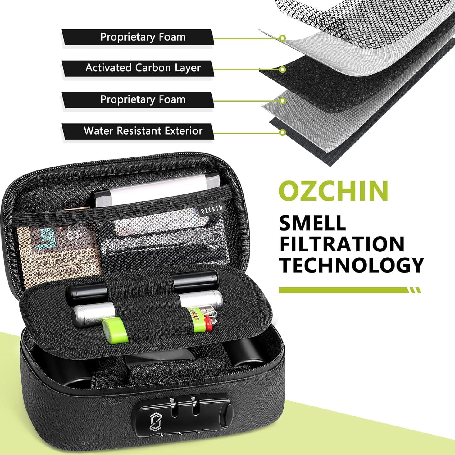 Bolsa a Prueba de Olores OZCHIN con Cerradura S Negra