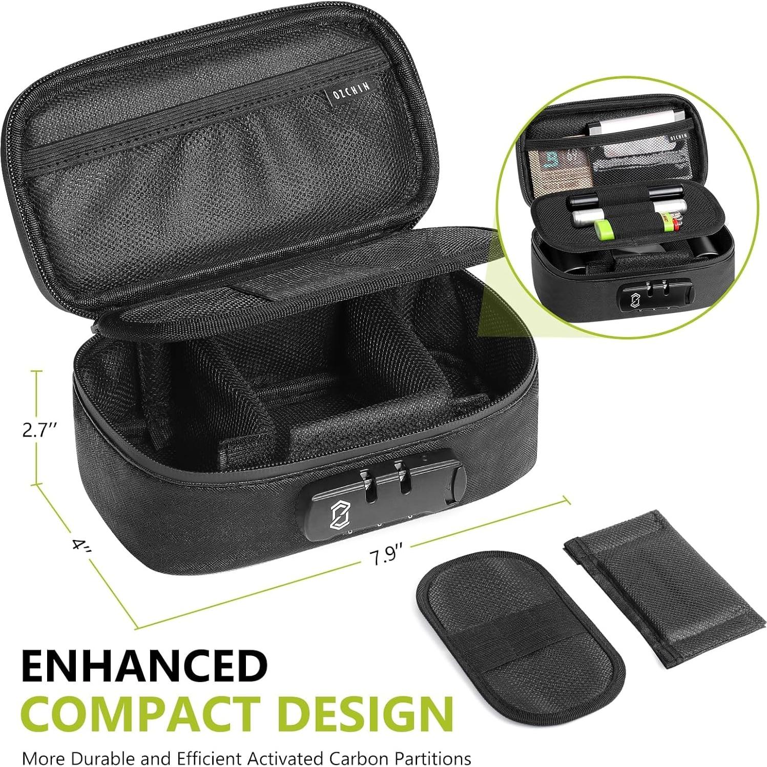 Bolsa a Prueba de Olores OZCHIN con Cerradura S Negra