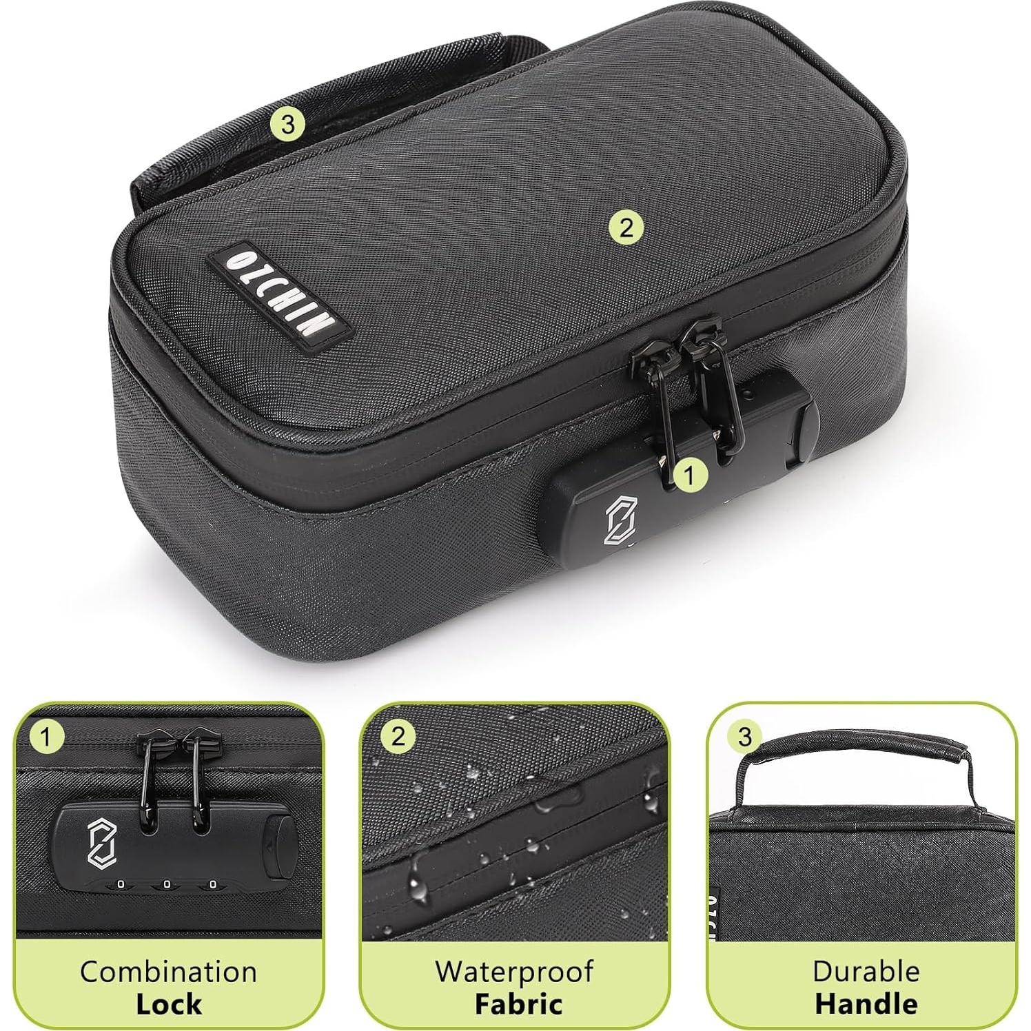 Bolsa a Prueba de Olores OZCHIN con Cerradura S Negra