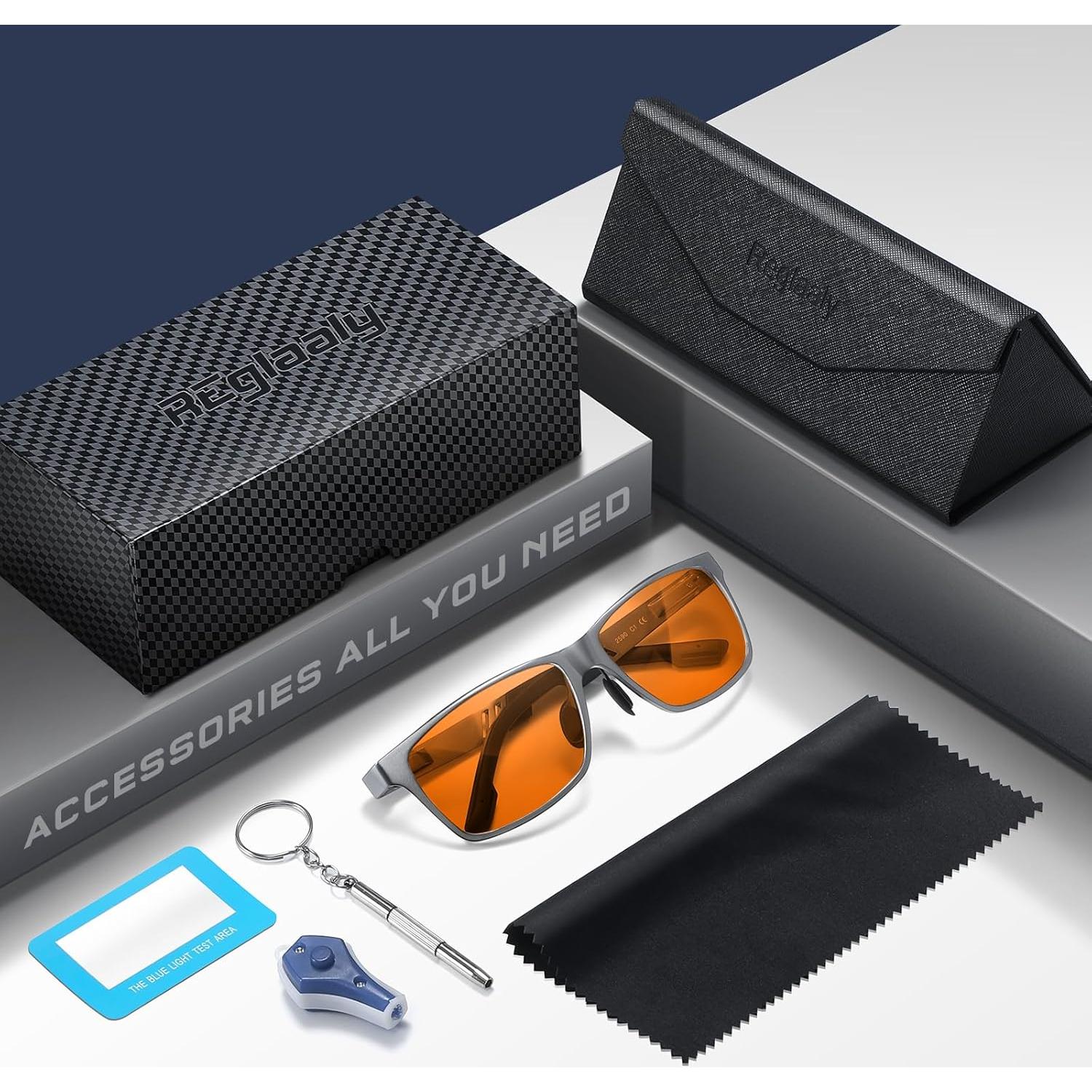 Gafas bloqueadoras luz azul Reglaaly naranjas para juegos