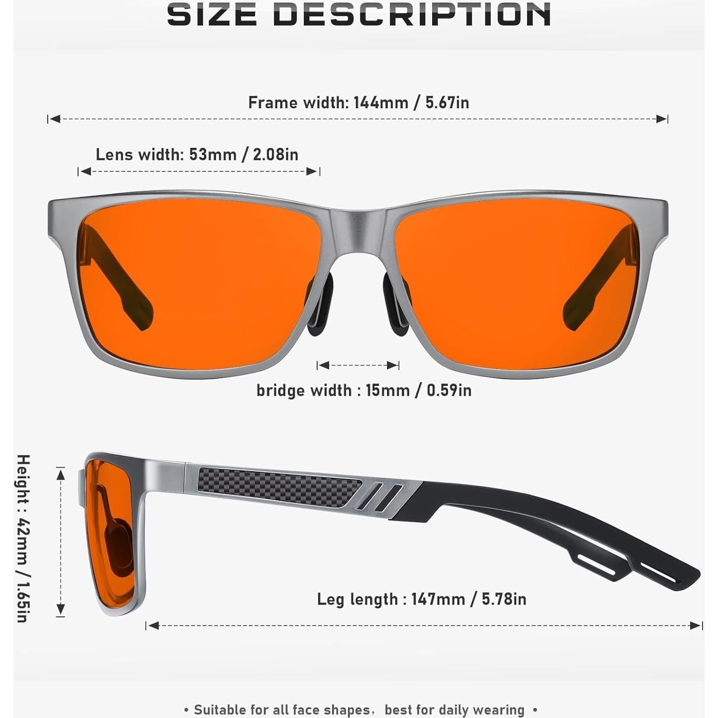 Gafas bloqueadoras luz azul Reglaaly naranjas para juegos