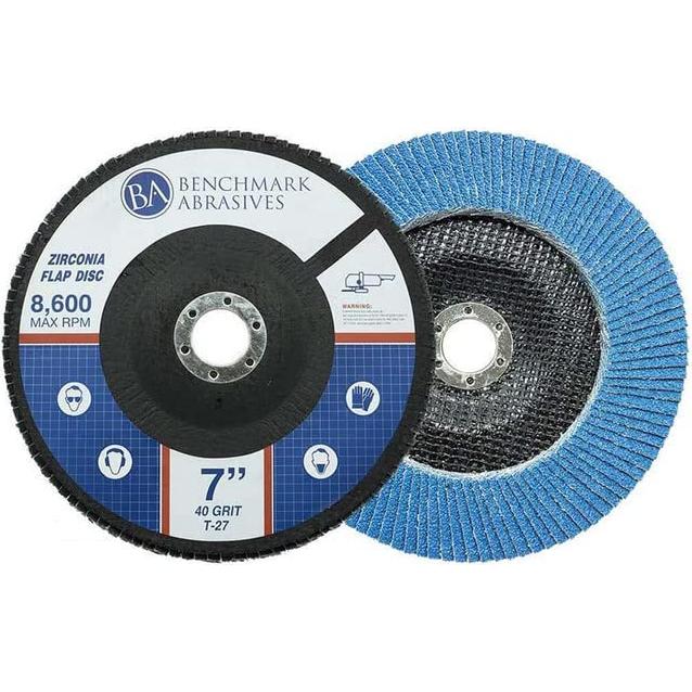 Discos de Aleta Jumbo 7" Zirconia Benchmark Abrasives 40 Grano - Paquete de 10