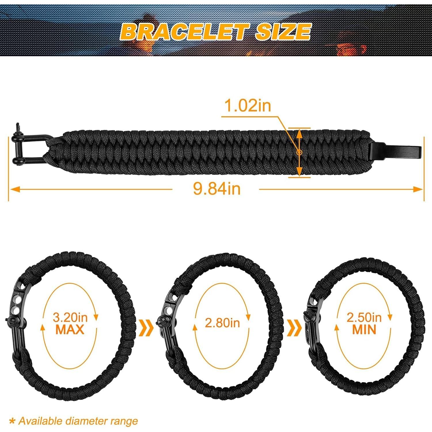 Pulsera de Supervivencia Oadnfa Táctica Paracord 25 cm Ajustable