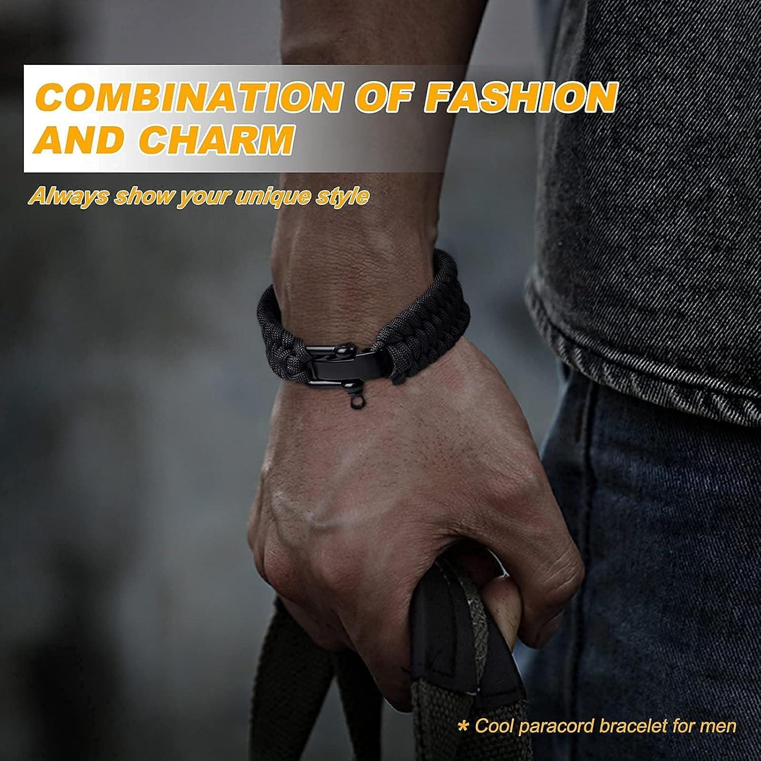 Pulsera de Supervivencia Oadnfa Táctica Paracord 25 cm Ajustable