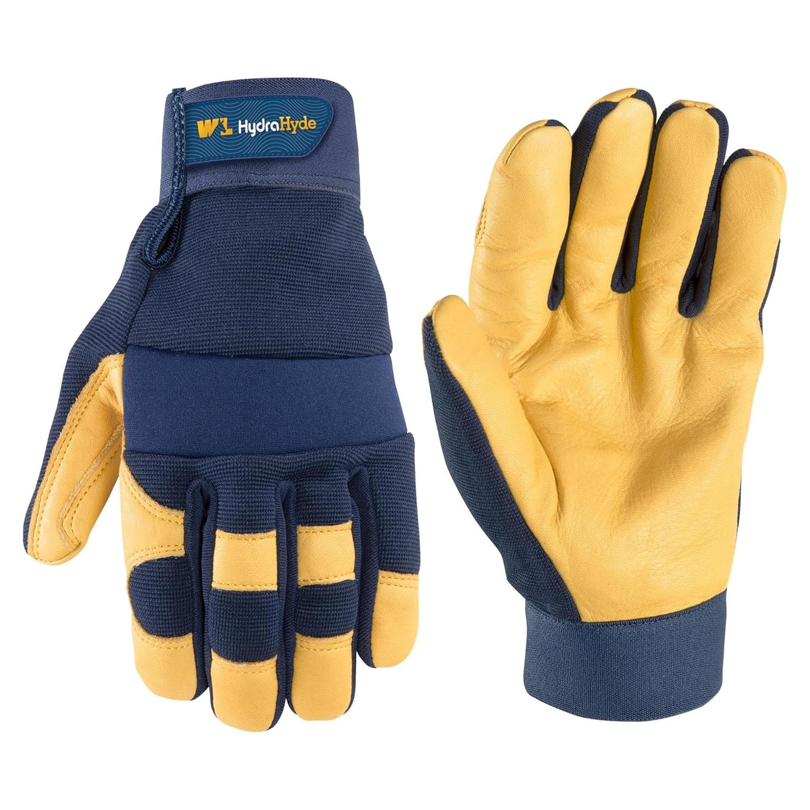 Guantes de Trabajo Wells Lamont 3207L Azul Grande Resistentes al Agua