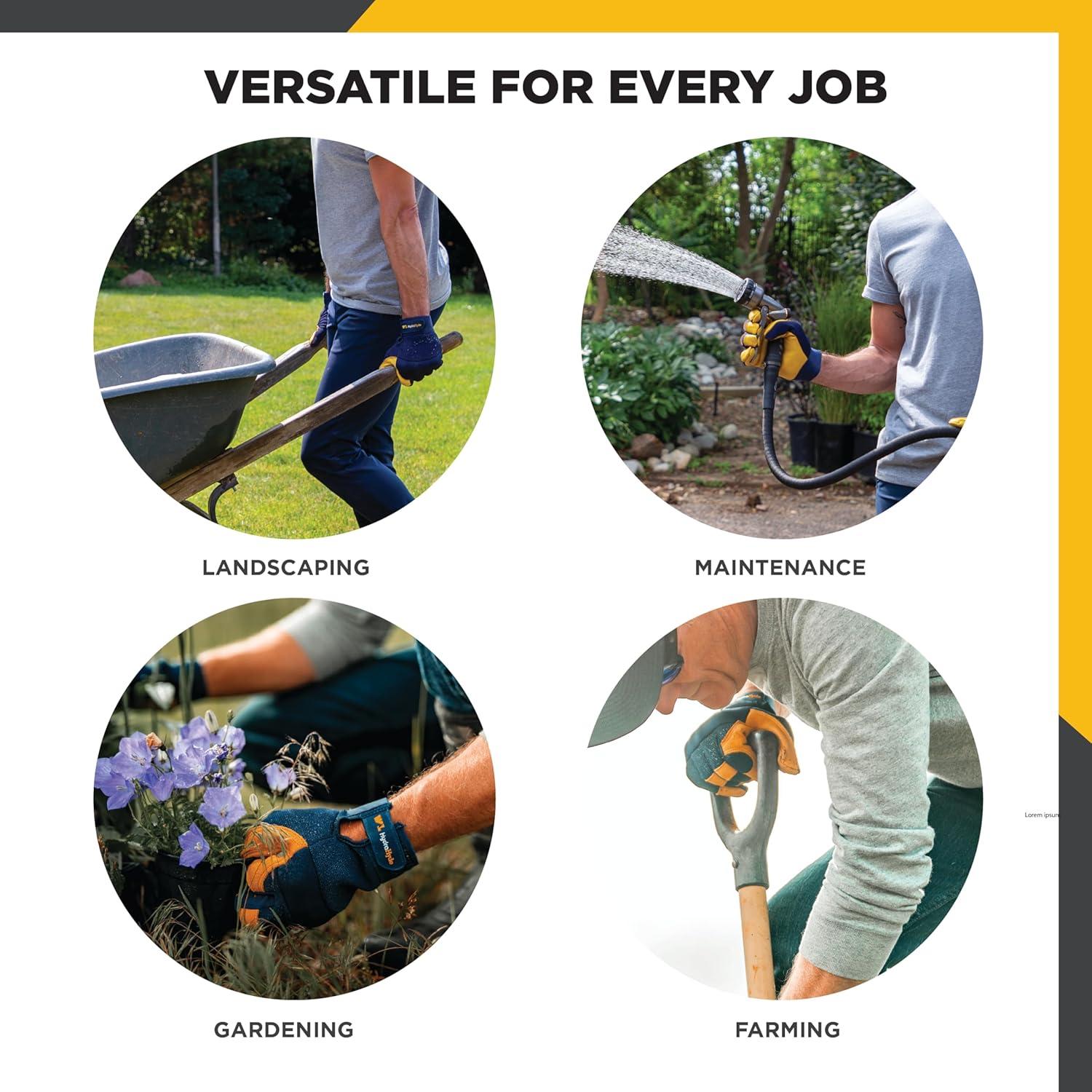 Guantes de Trabajo Wells Lamont 3207L Azul Grande Resistentes al Agua