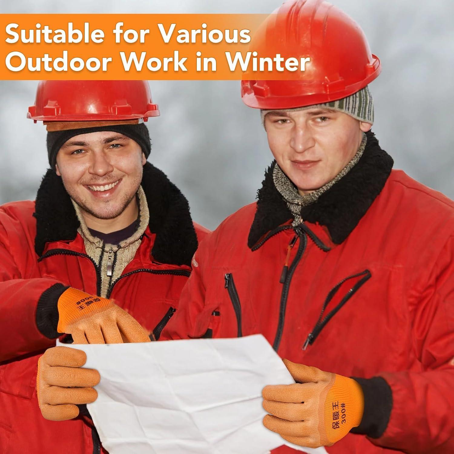 10 Pares de Guantes de Trabajo Impermeables Térmicos L