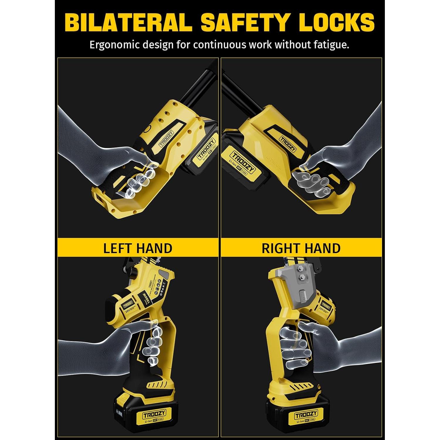 Cordless Pole Saw, 8-INCH 2-IN-1 Chainsaw, Electric Tree Trimmer with 9FT Telescopic Pole, 180°Angle for Tree Branches Pruning & Wood Cutting,Compatible with Makita Battery (no battery)